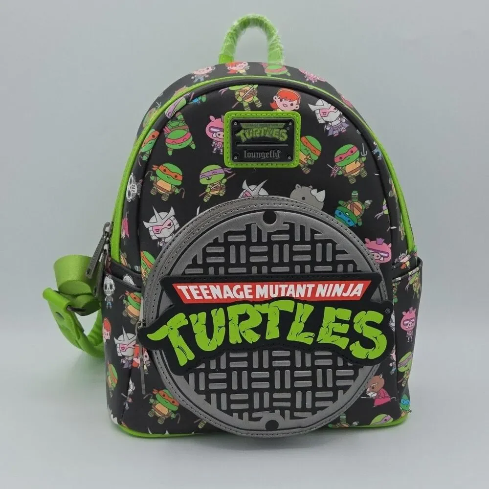 NWT!! Loungefly Teenage Mutant Ninja Turtles Sewer Cap Mini Backpack